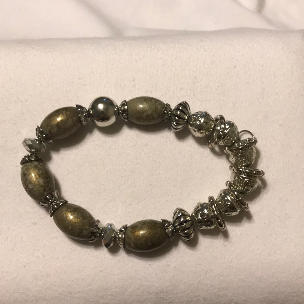 Rocycle beaded ankle bracelet
